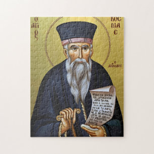 Orthodoxe christliche Ikone des Hl. Kosmas von Ait Puzzle