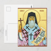 Orthodoxe christliche Ikone des hl. Markus von Eph Postkarte (Vorne/Hinten)