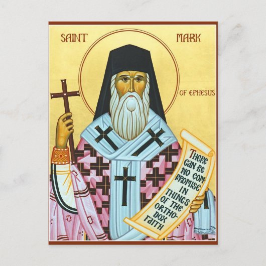 Orthodoxe christliche Ikone des hl. Markus von Eph Postkarte (Vorderseite)