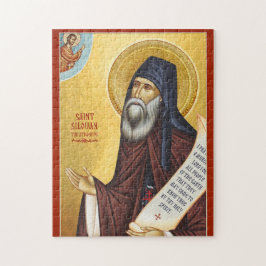 Orthodoxe christliche Ikone des hl. Siluan des Ath Puzzle