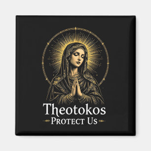 Orthodoxe Christliche Maria Theotokos schützen uns Magnet