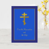 Orthodoxe Christliche Minimalistische Sympathiekar Karte (Gelbe Blume)
