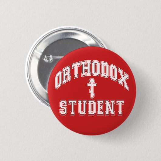Orthodoxe Christliche "Student" Wisconsin 1 2,25 i Button (Vorne & Hinten)
