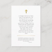 Orthodoxe Christliches Foto Beerdigungskarte Platzkarte (Rückseite)