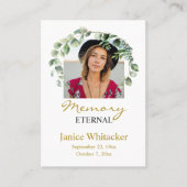 Orthodoxe Christliches Foto Beerdigungskarte Platzkarte (Vorderseite)