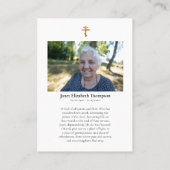 Orthodoxe Christliches Foto Beerdigungskarte Platzkarte (Rückseite)