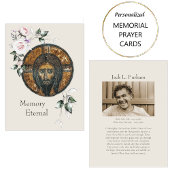 Orthodoxe Christliches Foto Beerdigungskarte Platzkarte