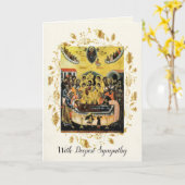Orthodoxe Christliches Icon-Beileid Karte (Gelbe Blume)