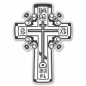 Orthodoxe Christliches Kreuz Aufkleber (Vorderseite)