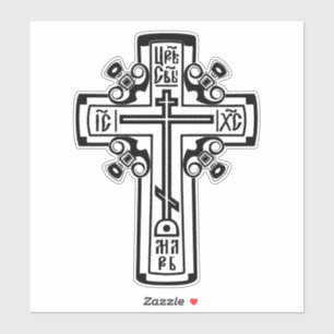 Orthodoxe Christliches Kreuz Aufkleber