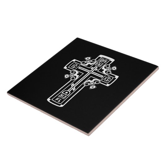 Orthodoxe Christliches Kreuz Fliese (Seite)