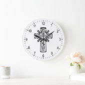 Orthodoxe Christliches Kreuz Große Wanduhr (Zuhause)