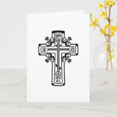 Orthodoxe Christliches Kreuz Karte (Gelbe Blume)