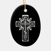 Orthodoxe Christliches Kreuz Keramik Ornament (Hinten)