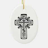 Orthodoxe Christliches Kreuz Keramik Ornament (Hinten)
