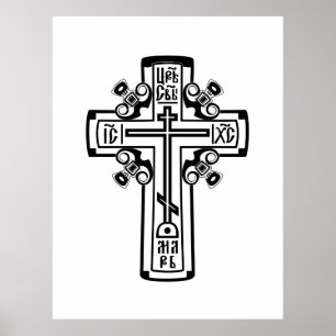Orthodoxe Christliches Kreuz Poster