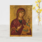 Orthodoxe Christliches Symbol der Mutter Karte (Gelbe Blume)