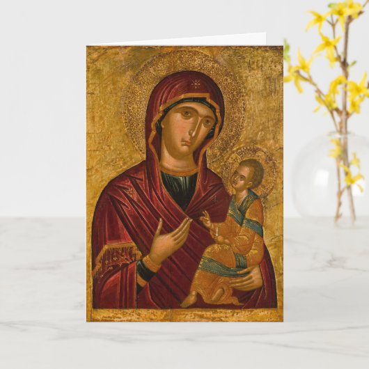 Orthodoxe Christliches Symbol der Mutter Karte (Gelbe Blume)