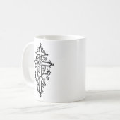 Orthodoxe Christliches Verziertes Kreuz 11oz Kaffeetasse (Vorderseite Links)