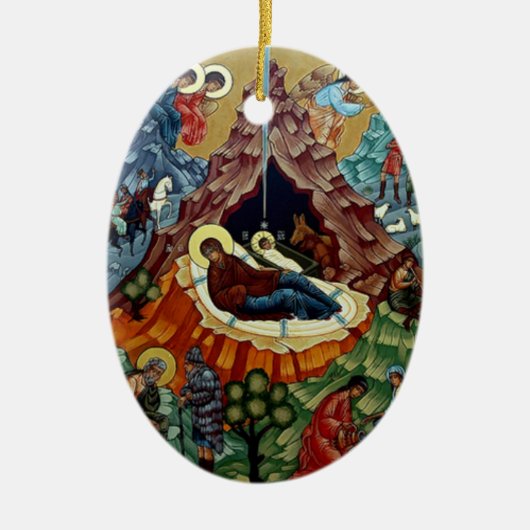 Orthodoxe Geburt Keramikornament (Vorne)