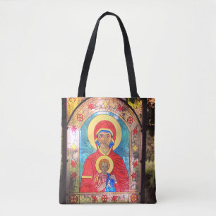Orthodoxe Glasmutter Maria, Jesus Tasche