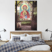 Orthodoxe Glasmutter Mary Canvas Print Leinwanddruck (Insitu (Schlafzimmer))