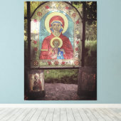 Orthodoxe Glasmutter Mary Canvas Print Leinwanddruck (Insitu (Holzboden))