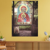 Orthodoxe Glasmutter Mary Canvas Print Leinwanddruck (Insitu (Wohnzimmer))