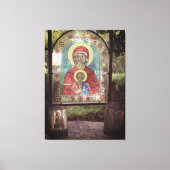 Orthodoxe Glasmutter Mary Canvas Print Leinwanddruck (Vorderseite)