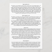 Orthodoxe Hochzeit Beschreibung 5 x 7 Karten (Rückseite)