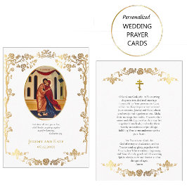 Orthodoxe Hochzeitskarte für herrliche Goldene Ros Platzkarte