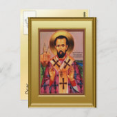 Orthodoxe Ikon eines Heiligen Postkarte (Vorne/Hinten)