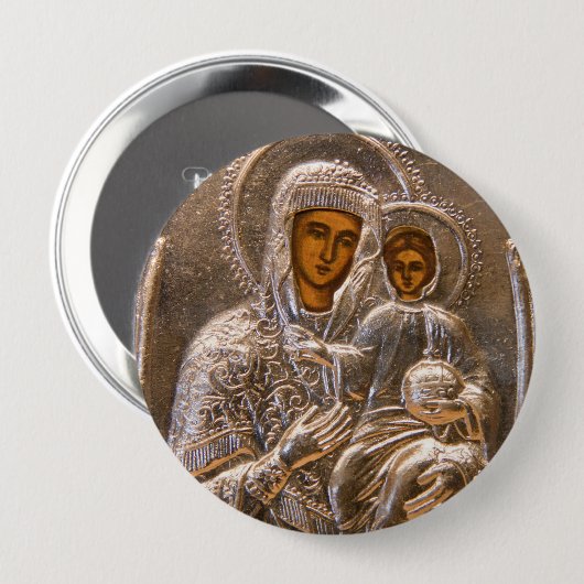 Orthodoxe Ikone Button (Vorne & Hinten)