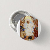 Orthodoxe Ikone der Anastasis Auferstehung Button (Vorne & Hinten)