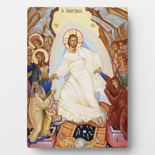 Orthodoxe Ikone der Anastasis Auferstehung Fotoplatte
