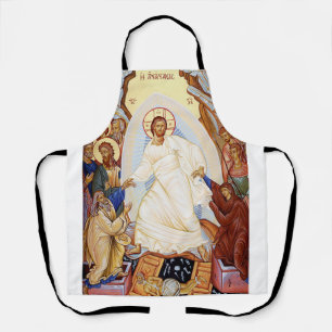 Orthodoxe Ikone der Anastasis Auferstehung Schürze