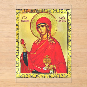Orthodoxe Ikone der heiligen Maria Magdalena Acryleinladungen