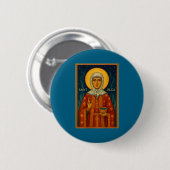Orthodoxe Ikone der Heiligen Olga von Alaska  Button (Vorne & Hinten)