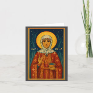 Orthodoxe Ikone der Heiligen Olga von Alaska  Karte