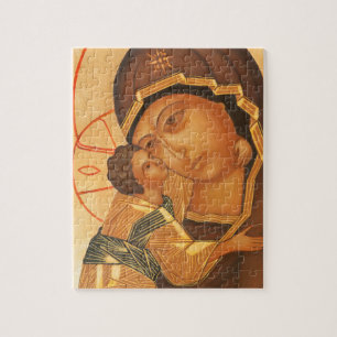 Orthodoxe Ikone der Jungfrau Maria und des Jesuski Puzzle