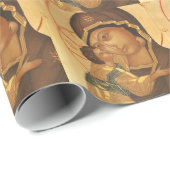 Orthodoxe Ikone der Jungfrau Mary und des Babys Geschenkpapier (Rolleneckpunkt)