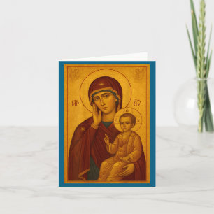 Orthodoxe Ikone der Theotokos und des Baby Jesus C Karte