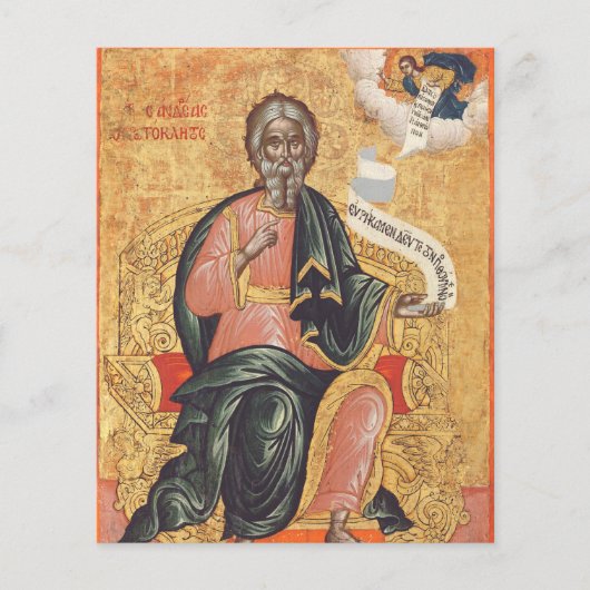 Orthodoxe Ikone des Apostels Andreas (Vorderseite)