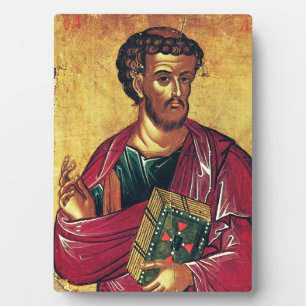 Orthodoxe Ikone des Evangelisten Lukas Fotoplatte