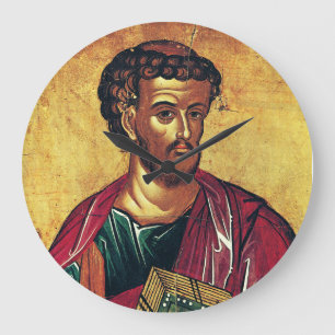 Orthodoxe Ikone des Evangelisten Lukas Große Wanduhr