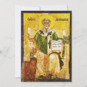 Orthodoxe Ikone des Heiligen Athanasius von Alexan Dankeskarte