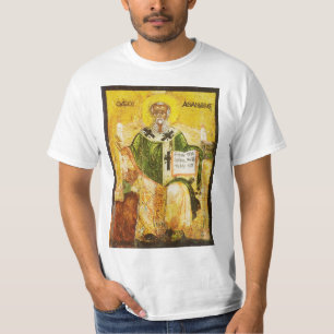 Orthodoxe Ikone des Heiligen Athanasius von Alexan T-Shirt