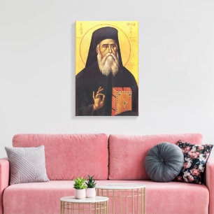 Orthodoxe Ikone des Heiligen Nektarios von Aegina Leinwanddruck