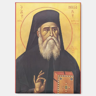 Orthodoxe Ikone des Heiligen Nektarios von Aegina Magnet