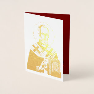 Orthodoxe Ikone des Heiligen Nikolaus 04 Folienkarte